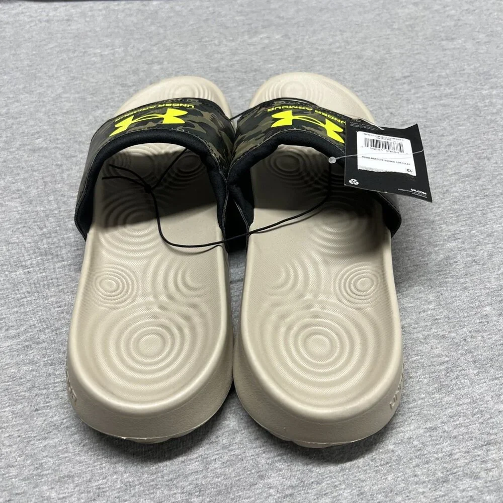 Under Armour Ignite Camo‎ Logo UA  Men Slip On Casual Sandal Slides Sz 10